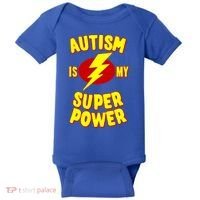 Autism Is My Super Power Cool Gift Baby Bodysuit thumb 0