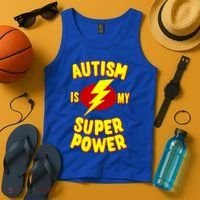 Autism Is My Super Power Cool Gift Tank Top thumb 4