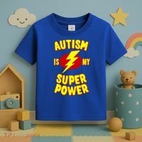 Autism Is My Super Power Cool Gift Toddler T-Shirt thumb 3