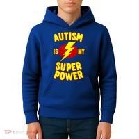 Autism Is My Super Power Cool Gift Kids Hoodie thumb 4