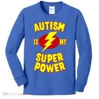 Autism Is My Super Power Cool Gift Kids Long Sleeve Shirt thumb 0