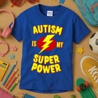 Autism Is My Super Power Cool Gift Kids T-Shirt thumb 3