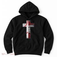 All I Need Is Baseball & Jesus Christian Cross Faith Hoodie thumb 0