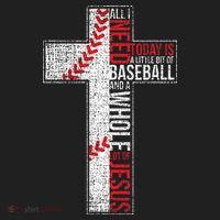 All I Need Is Baseball & Jesus Christian Cross Faith Beanie thumb 2