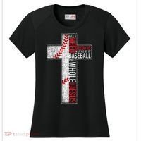 All I Need Is Baseball & Jesus Christian Cross Faith Women's Cooling Performance Crew T-Shirt thumb 0