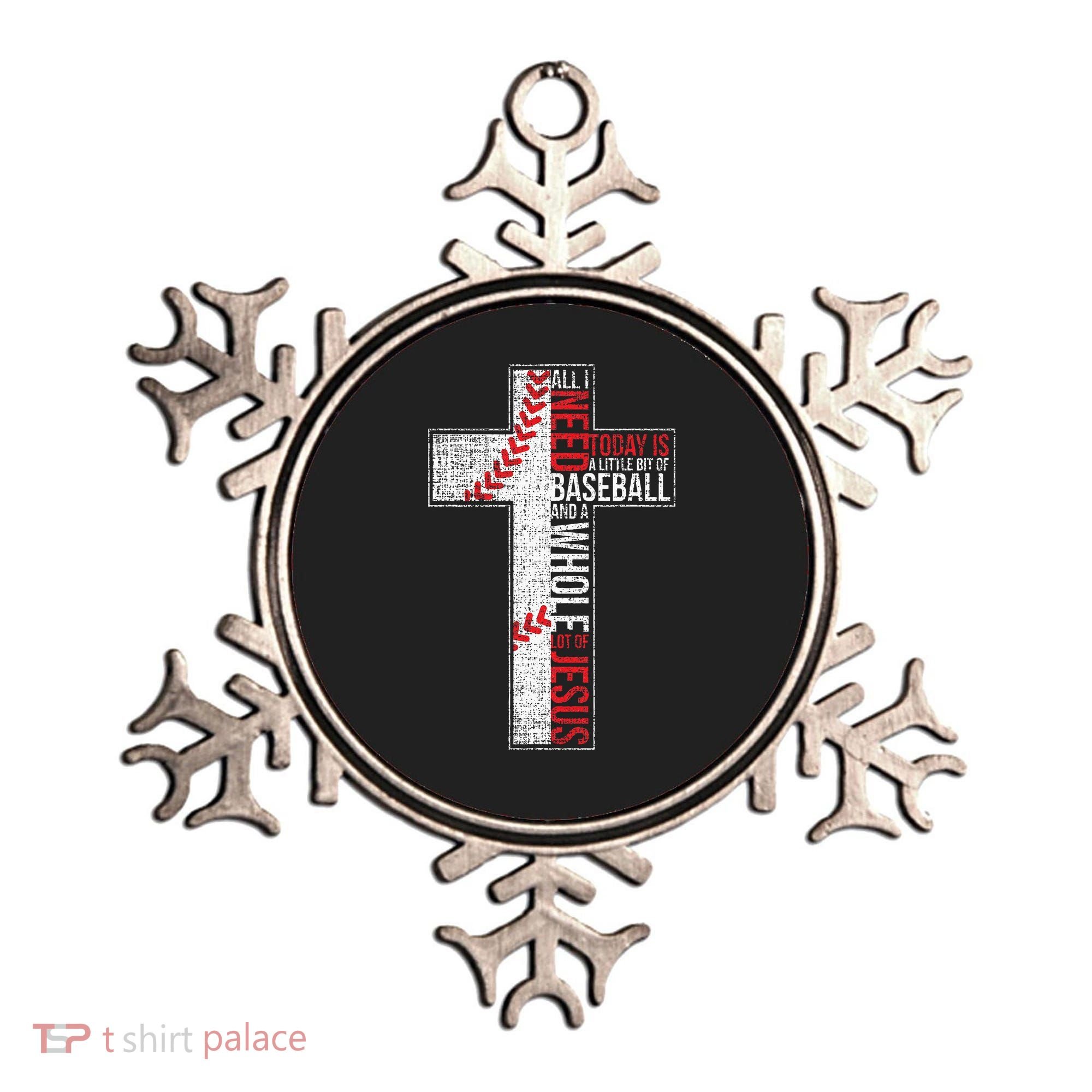 All I Need Is Baseball & Jesus Christian Cross Faith Ornament