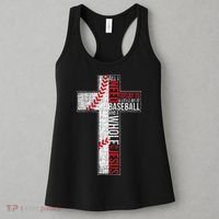 All I Need Is Baseball & Jesus Christian Cross Faith Women's Tank Top thumb 3