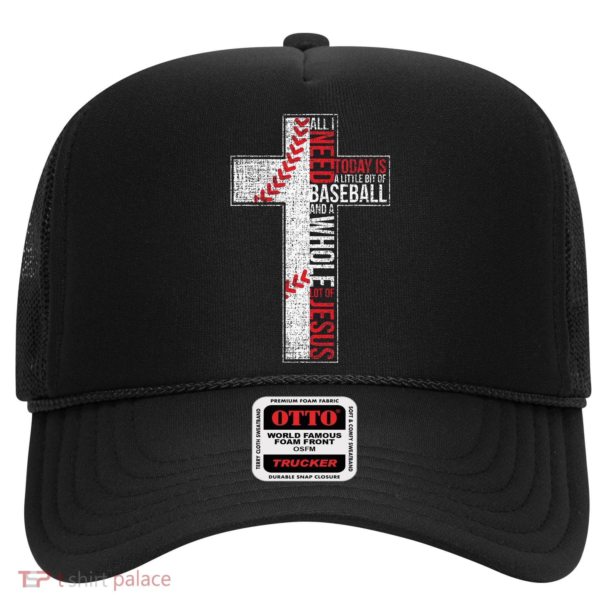 All I Need Is Baseball & Jesus Christian Cross Faith Hat