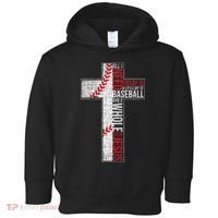All I Need Is Baseball & Jesus Christian Cross Faith Toddler Hoodie thumb 0