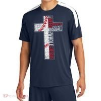 All I Need Is Baseball & Jesus Christian Cross Faith Sport-Tek Competitor United Soccer Jersey thumb 0