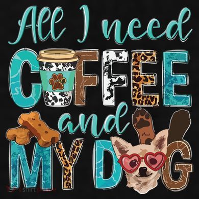 All I Need Is Coffee And My Dog Leopard Coffee Lover Ladies PosiCharge Tri-Blend Wicking Tank