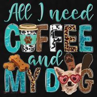 All I Need Is Coffee And My Dog Leopard Coffee Lover Ladies PosiCharge Tri-Blend Wicking Tank thumb 2