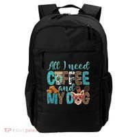 All I Need Is Coffee And My Dog Leopard Coffee Lover Backpack thumb 0