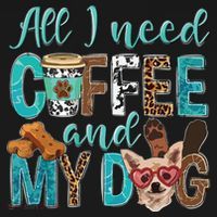 All I Need Is Coffee And My Dog Leopard Coffee Lover Coaster thumb 2