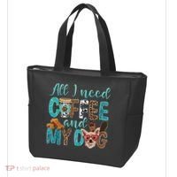All I Need Is Coffee And My Dog Leopard Coffee Lover Tote Bag thumb 3