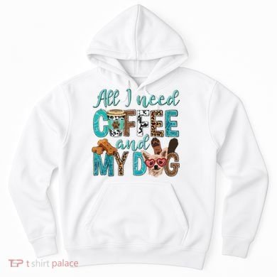 All I Need Is Coffee And My Dog Leopard Coffee Lover Hoodie