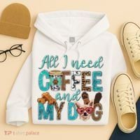 All I Need Is Coffee And My Dog Leopard Coffee Lover Hoodie thumb 4