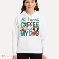 All I Need Is Coffee And My Dog Leopard Coffee Lover Hoodie thumb 5