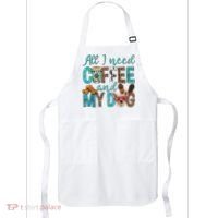 All I Need Is Coffee And My Dog Leopard Coffee Lover Apron thumb 0
