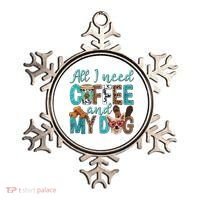 All I Need Is Coffee And My Dog Leopard Coffee Lover Ornament thumb 0