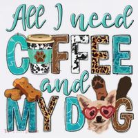 All I Need Is Coffee And My Dog Leopard Coffee Lover Women's Tank Top thumb 5