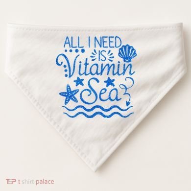 All I Need Is Vitamin Sea USA-Made Doggie Bandana