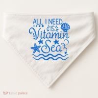 All I Need Is Vitamin Sea USA-Made Doggie Bandana thumb 0