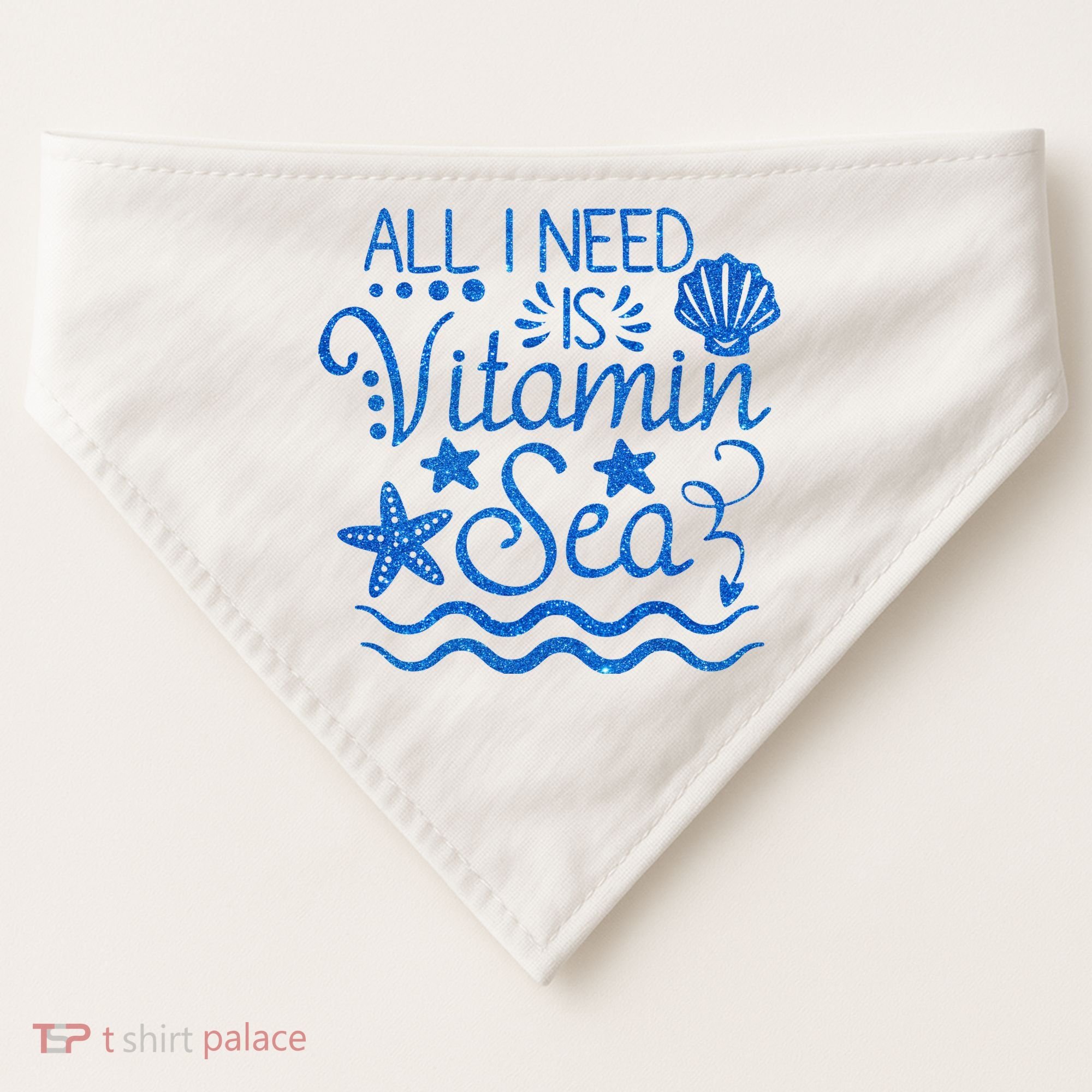 All I Need Is Vitamin Sea USA-Made Doggie Bandana