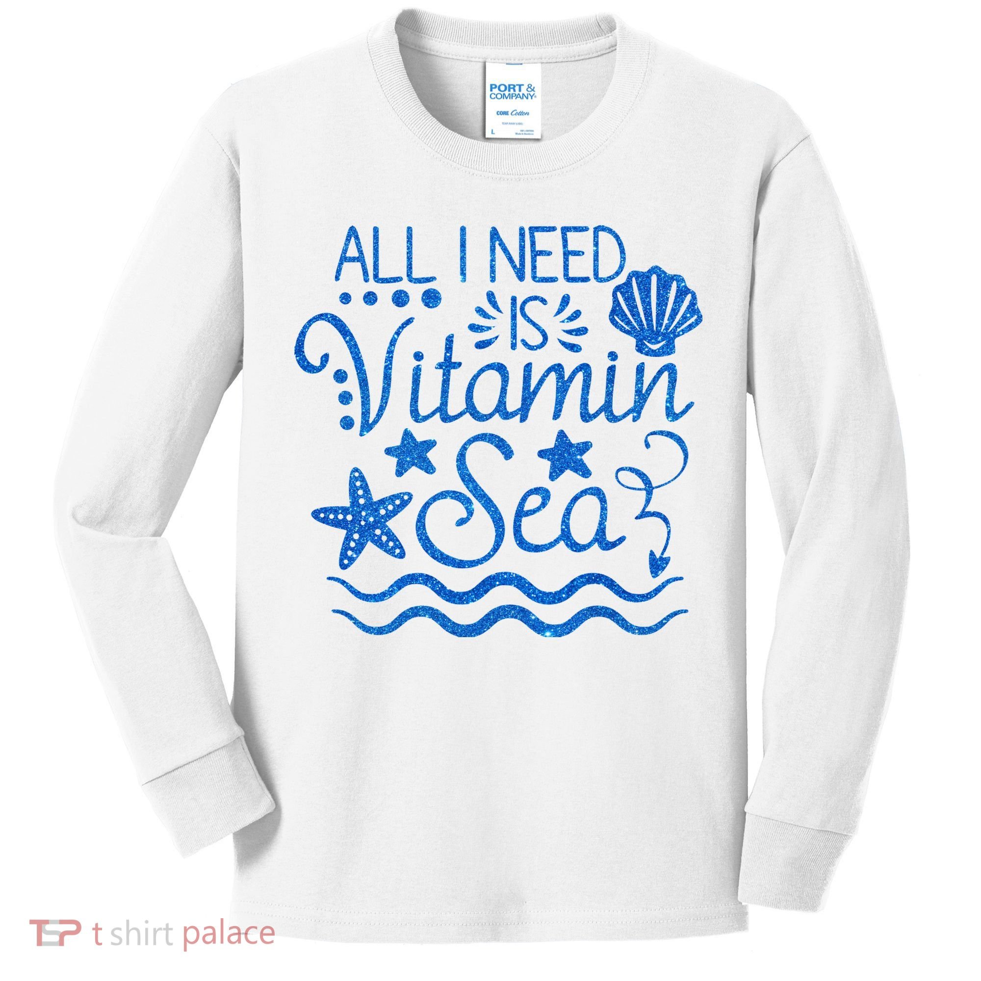 All I Need Is Vitamin Sea Kids Long Sleeve Shirt