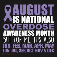 August Is National Overdose Awareness Month Purple Ribbon Sweatshirt thumb 3