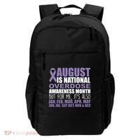 August Is National Overdose Awareness Month Purple Ribbon Backpack thumb 0