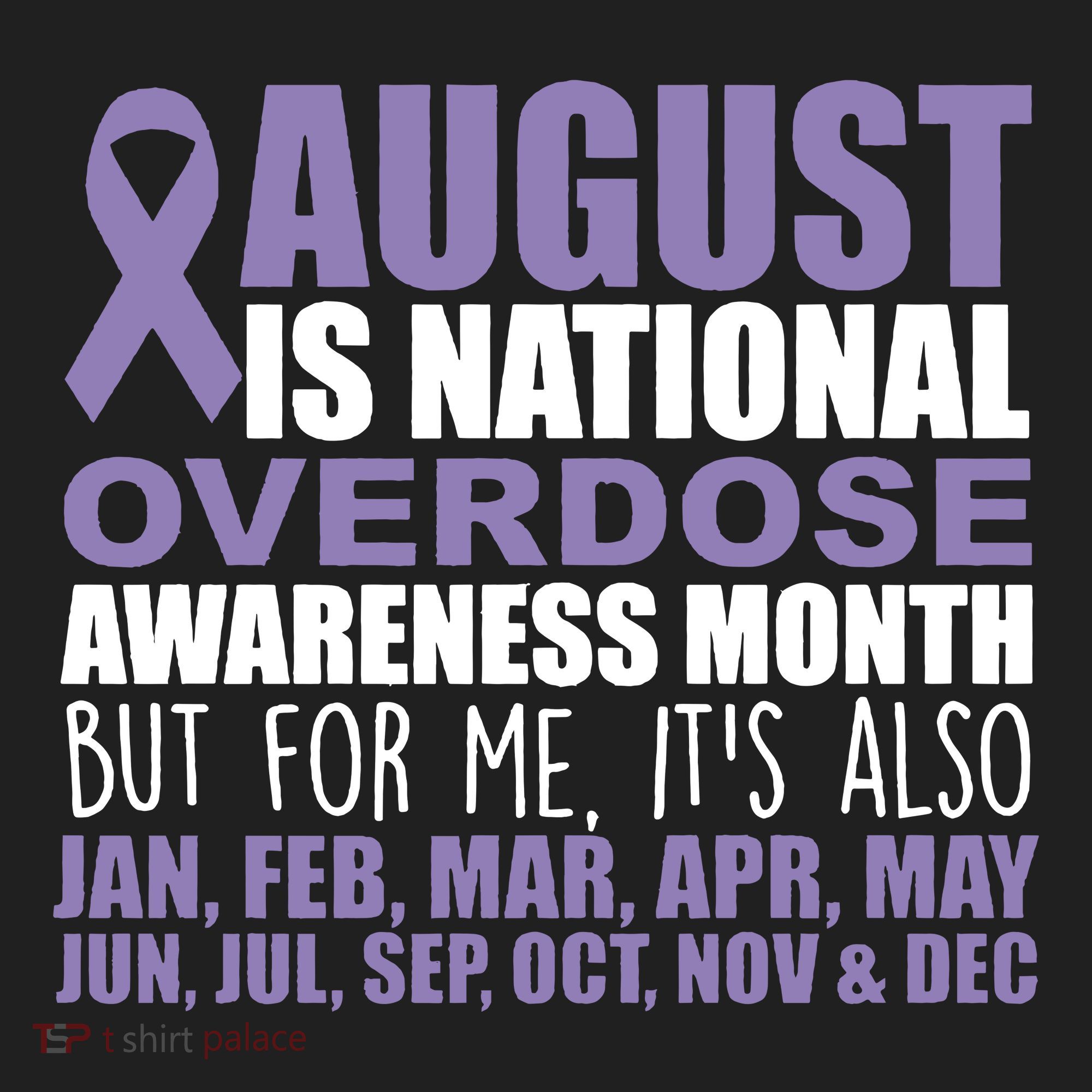 August Is National Overdose Awareness Month Purple Ribbon Beanie