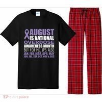 August Is National Overdose Awareness Month Purple Ribbon Pajama Set thumb 0