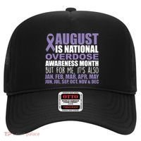 August Is National Overdose Awareness Month Purple Ribbon Hat thumb 0