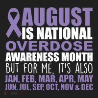 August Is National Overdose Awareness Month Purple Ribbon Golf Towel thumb 3