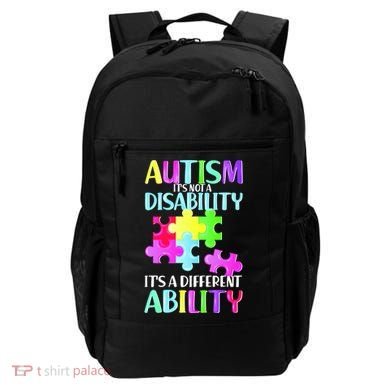 Autism It's Not A Disability It's An Ability Awareness Puzzle Backpack