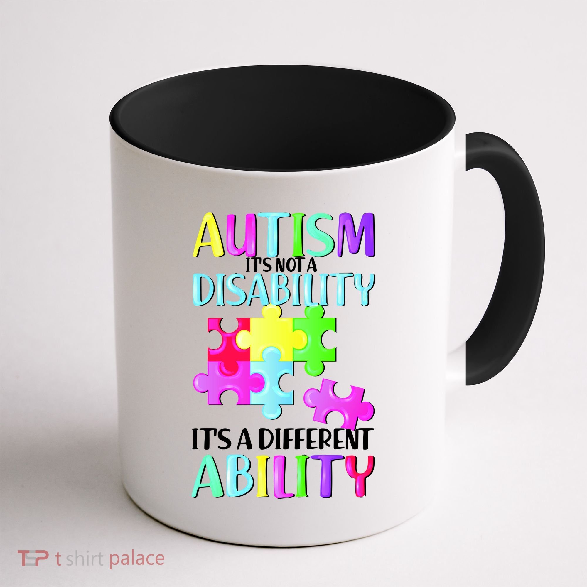 Autism It's Not A Disability It's An Ability Awareness Puzzle Coffee Mug