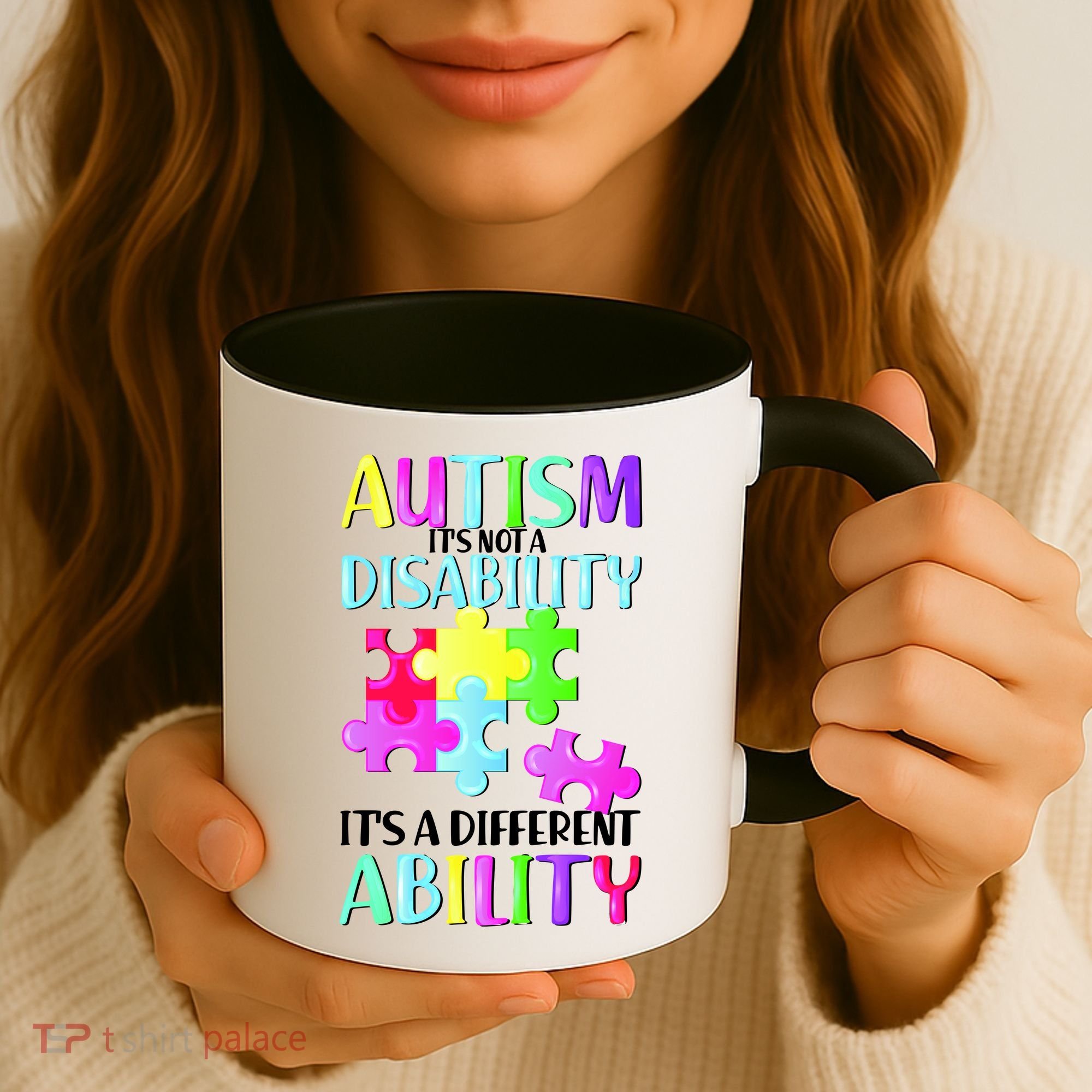 Autism It's Not A Disability It's An Ability Awareness Puzzle Coffee Mug
