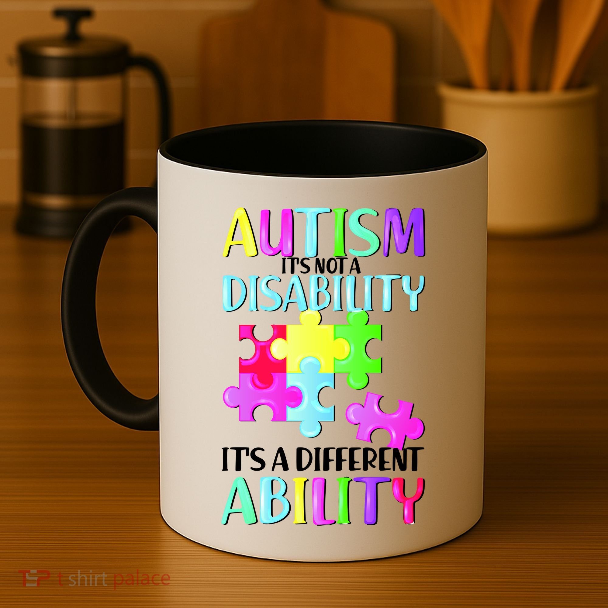 Autism It's Not A Disability It's An Ability Awareness Puzzle Coffee Mug