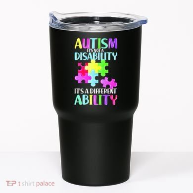 Autism It's Not A Disability It's An Ability Awareness Puzzle Tumbler