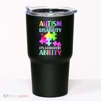 Autism It's Not A Disability It's An Ability Awareness Puzzle Tumbler thumb 0