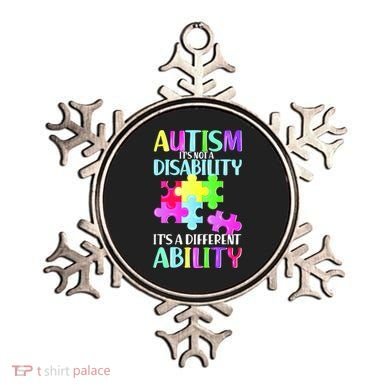 Autism It's Not A Disability It's An Ability Awareness Puzzle Ornament