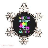 Autism It's Not A Disability It's An Ability Awareness Puzzle Ornament thumb 0