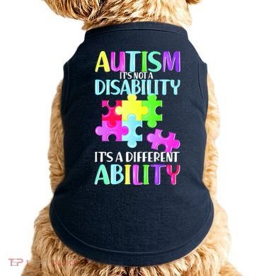 Autism It's Not A Disability It's An Ability Awareness Puzzle Doggie Tank