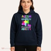 Autism It's Not A Disability It's An Ability Awareness Puzzle Hoodie thumb 5