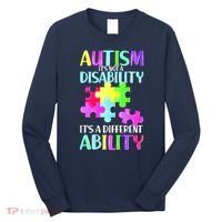 Autism It's Not A Disability It's An Ability Awareness Puzzle Long Sleeve Shirt thumb 0
