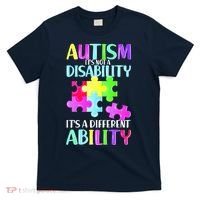 Autism It's Not A Disability It's An Ability Awareness Puzzle T-Shirt thumb 0
