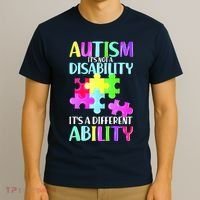 Autism It's Not A Disability It's An Ability Awareness Puzzle T-Shirt thumb 3