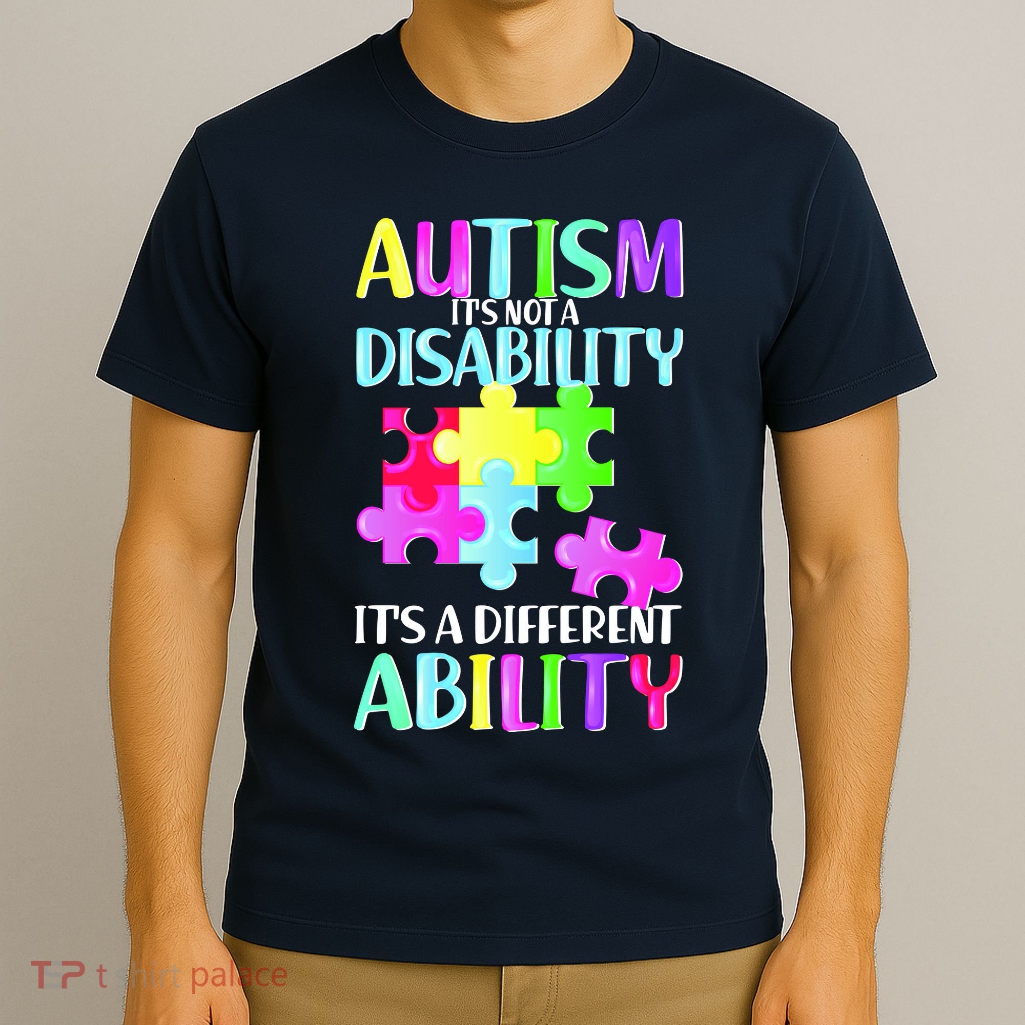 Autism It's Not A Disability It's An Ability Awareness Puzzle T-Shirt