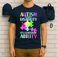 Autism It's Not A Disability It's An Ability Awareness Puzzle T-Shirt thumb 6